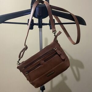 Stone & Co Brown Leather PURSE Over Shoulder Bag Handbag